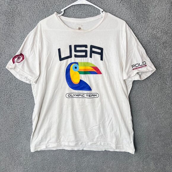 Polo Ralph Lauren Other - Polo Ralph Lauren T Shirt Mens XL White‎ United States USA Olympic Team 2016 Tee